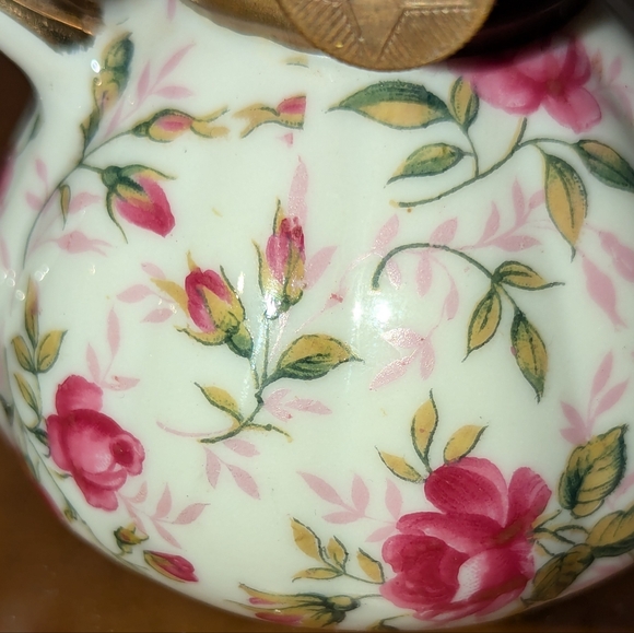 Lefton Rose Chintz Finger Lamp 686R Vintage - Picture 9 of 12